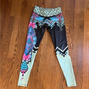 Onzie yoga pants women’s size extra small green black XS